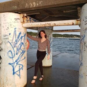 Gray cropped wrap sweater